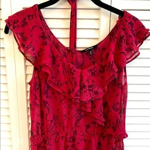 Express sheer ruffle blouse